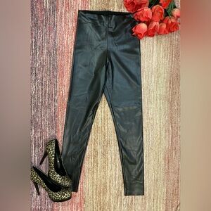 Joie Black Faux Leather Leggings Size Medium